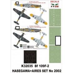1/32 Bf 109F-2 Paint Mask for Hasegawa/Aires (Canopy Masks + Insignia Masks + Decals)