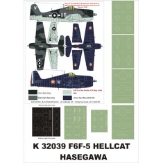 1/32 F6F-3/5 Hellcat Paint Mask for Hasegawa (Canopy Masks + Insignia Masks)