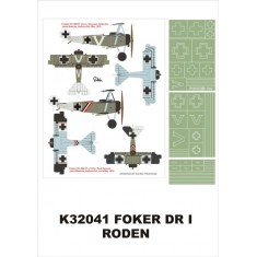 1/32 Fokker Dr I (2) Paint Mask for Roden (Insignia Masks)