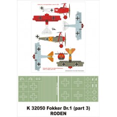 1/32 Fokker Dr 1 Paint Mask for Roden (Insignia Masks)