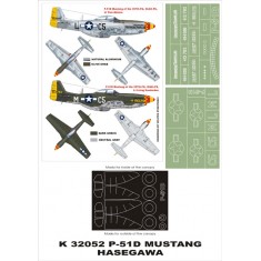 1/32 P-51D Mustang Paint Mask Vol.5 for Hasegawa (Canopy Masks + Insignia Masks)