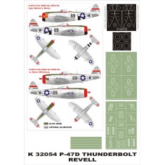 1/32 P-47D Paint Mask Vol.1 for Revell (Canopy Masks + Insignia Masks)