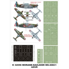 1/32 MS-406C1 Paint Mask for Azur (Canopy Masks + Insignia Masks)