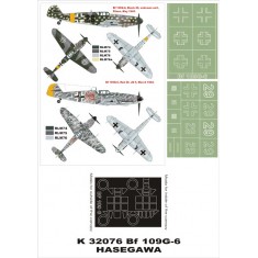 1/32 Messerschmitt Bf 109G-6 Paint Mask Vol.1 for Hasegawa (Canopy Masks + Insignia Masks)