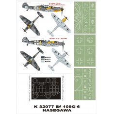 1/32 Messerschmitt Bf 109G-6 Paint Mask Vol.2 for Hasegawa (Canopy Masks + Insignia Masks)