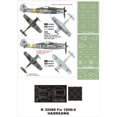 1/32 Focke-Wulf Fw 190D-9 Paint Mask Vol.5 for Hasegawa (Canopy Masks + Insignia Masks)