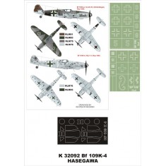 1/32 Messerschmitt Bf 109K-4 Paint Mask Vol.2 for Hasegawa (Canopy Masks + Insignia Masks)