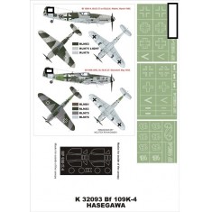 1/32 Messerschmitt Bf 109K-4 Paint Mask Vol.3 for Hasegawa (Canopy Masks + Insignia Masks)