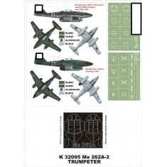1/32 Me-262A-2 Paint Mask Vol.2 for Trumpeter (Canopy Masks + Insignia Masks)