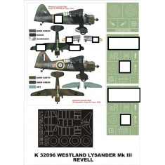 1/32 Lysander III Paint Mask Vol.1 for Revell (Canopy Masks + Insignia Masks)