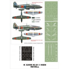 1/32 Ki-61-I Hien Paint Mask Vol.2 for Revell (Canopy Masks + Insignia Masks)