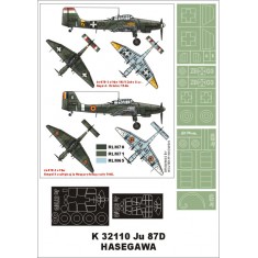 1/32 Ju 87D Paint Mask for Hasegawa (Canopy Masks + Insignia Masks)