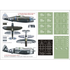 1/32 P-47D Razorback Paint Mask Vol.4 for Trumpeter (Canopy Masks + Insignia Masks)