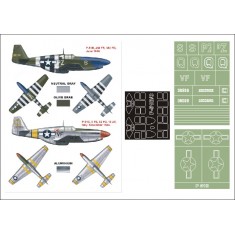 1/32 P-51B/C Mustang Paint Mask for Trumpeter (Canopy Masks + Insignia Masks)