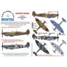 1/32 Spitfire Mk.IX Paint Mask for Pacific Coast Models (Canopy Masks + Insignia Masks)