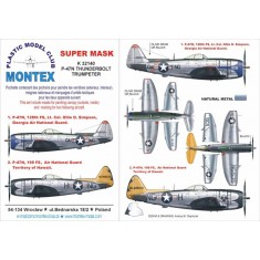 1/32 P-47N Thunderbolt Paint Mask for Trumpeter (Canopy Masks + Insignia Masks)