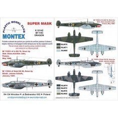 1/32 Bf 110C Paint Mask for Dragon (Canopy Masks + Insignia Masks)