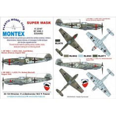 1/32 Messerschmitt Bf 109E-1 Paint Mask for Eduard (Canopy Masks +Insignia Masks +Decals)