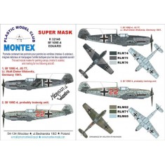 1/32 Messerschmitt Bf 109E-4 Paint Mask for Eduard (Canopy Masks + Insignia Masks)