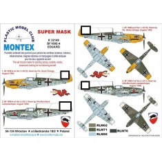 1/32 Messerschmitt Bf 109E-4 Paint Mask for Eduard (Canopy Masks +Insignia Masks +Decals)