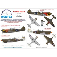1/32 P-40N Paint Mask for Hasegawa (Canopy Masks + Insignia Masks)