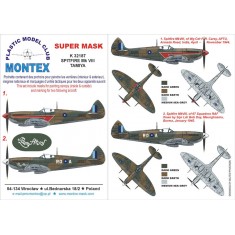1/32 Supermarine Spitfire VIII Paint Mask Vol.3 for Tamiya (Canopy Masks + Insignia Masks)