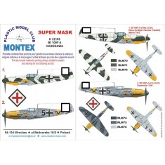 1/32 Messerschmitt Bf 109F-4 Paint Mask Vol.1 for Hasegawa (Canopy Masks + Insignia Masks)