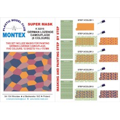 1/32 LOZENGE 5 Colours Paint Mask (12 sheets)