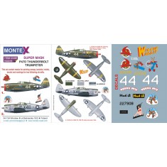 1/32 P-47D Razorback Paint Mask Vol.3 for Trumpeter (Canopy Masks+Insignia Masks+Decals)