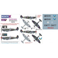 1/32 Spitfire MK IX Paint Mask for Tamiya (Canopy Masks + Insignia Masks + Decals)