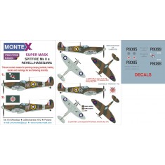 1/32 Spitfire MK II a Paint Mask for Hasegawa (Canopy Masks + Insignia Masks + Decals)