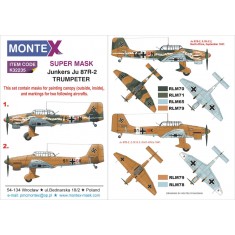 1/32 Ju 87R-2 Paint Mask for Trumpeter (Canopy Masks + Insignia Masks)