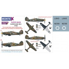 1/32 Hurricane Mk.I Paint Mask for PCM kit (Canopy Masks + Insignia Masks + Decals)