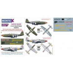 1/32 P-51D Mustang Paint Mask for Tamiya kit (Canopy Masks + Insignia Masks + Decals)