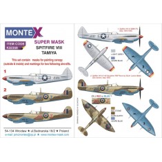 1/32 Spitfire VIII Paint Mask for Tamiya kits (Insignia & Canopy Masks)