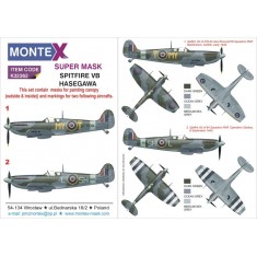 1/32 Spitfire VB Paint Mask for Hasegawa kits (Insignia & Canopy Masks)