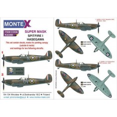 1/32 Supermarine Spitfire I Paint Masks for Hasegawa (2x canopy & 2x insignia w/decals)