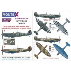 1/32 Supermarine Spitfire Ix Paint Masks for Tamiya (2x canopy & 3x insignia w/decals)