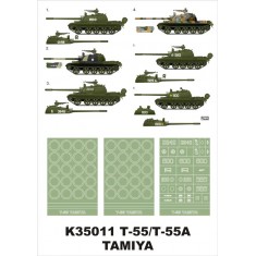 1/35 T-55/T-55A Paint Mask for Tamiya (Insignia Masks + Wheel Mask)