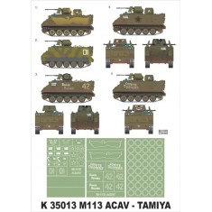 1/35 M113 ACAV Paint Mask for Tamiya (Insignia Masks + Wheel Mask)