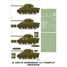 1/35 Sherman VC Firefly Paint Mask for Dragon (Insignia Masks + Wheel Mask)