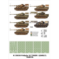 1/35 Tiger I Early Paint Mask for Tamiya (Insignia Masks + Wheel Mask)