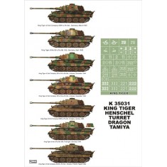 1/35 King Tiger Paint Mask for Dragon &Tamiya (Insignia Masks)
