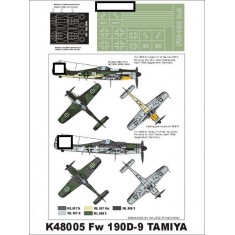 1/48 Focke-Wulf Fw 190 D9 Paint Mask Vol.2 for Tamiya (Canopy Masks + Insignia Masks)