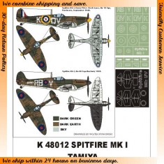 1/48 Supermarine Spitfire Mk I Paint Mask for Tamiya (Canopy Masks + Insignia Masks)