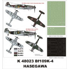 1/48 Me-109 K-4 Paint Mask Vol.1 for Hasegawa (Canopy Masks + Insignia Masks)