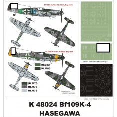 1/48 Me-109 K-4 Paint Mask Vol.2 for Hasegawa (Canopy Masks + Insignia Masks)