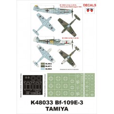 1/48 Messerschmitt Bf 109E-3 Paint Mask Vol.1 for Tamiya (Canopy Masks + Insignia Masks)