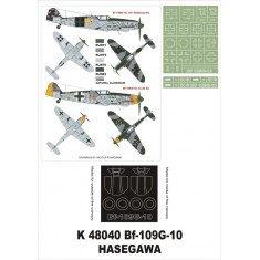 1/48 Messerschmitt Bf 109G-10 Paint Mask Vol.2 for Hasegawa (Canopy Masks +Insignia Masks)