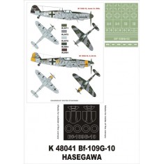 1/48 Messerschmitt Bf 109G-10 Paint Mask Vol.3 for Hasegawa (Canopy Masks +Insignia Masks)